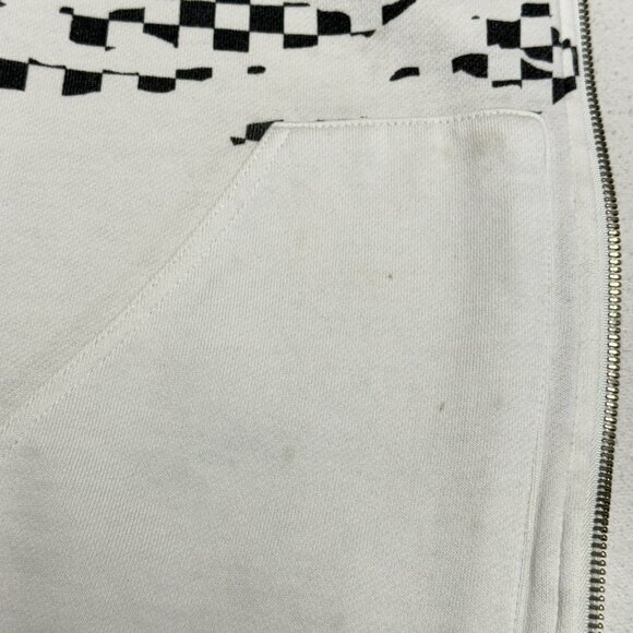 Vans Skate Hoodie Sweatshirt Mens Medium White Full Zip Streetwear Graphic Print - Picture 13 of 16